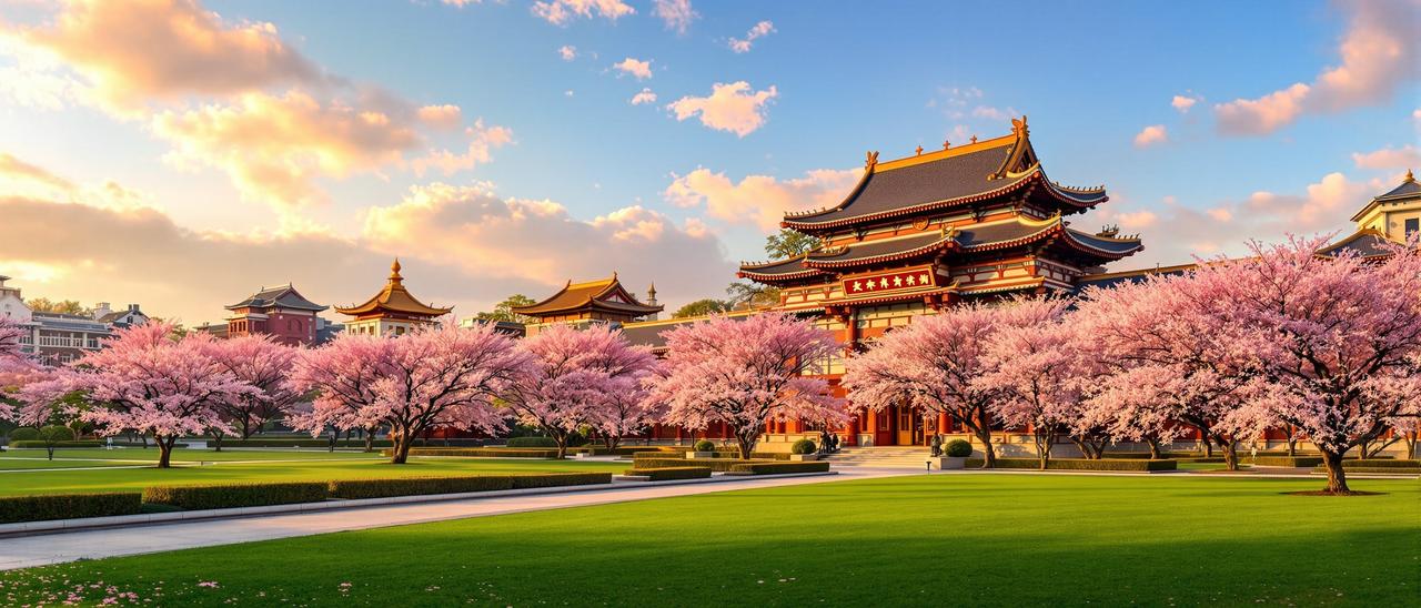 大学生写真专区 - 美丽的中国大学校园全景，樱花古建筑绿地 - 每日福利